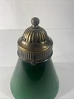 1920s Emerald Green Cased Glass Lamp Shade With A Ventilated Brass Fitter