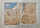 Rare Original Wwii 1943 Army Map Palestine Gaza North Sinai 28    X 38   
