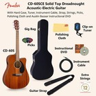 Fender Cd-60sce Dreadnought Acoustic-electric Guitar - All Mahogany W  Hard Case
