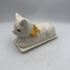 Vintage Ceramic Hand Painted Cat Butter Dish By Ron Gordon Designs Japan 1950   s