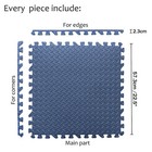 12x Gym Floor Mat 24x24 Eva Foam Interlocking Exercise Fitness Puzzle Floor Blue