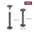 30pack Brass Chicago Screws  30x10mm Post Nail Stud Rivets  Black