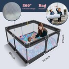 Todale Baby Playpen Toddler Large Baby 50     50    Playard Pp-20-1515 - Black