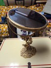 Vintage Matson Dogwood 24k Gold Plated Vanity Dresser flip Mirror Exc Cond