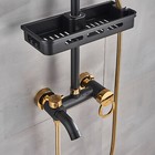 Wall Mount Shower Faucet Set System Rainfall Shower Head Combo W mixer Valve Kit