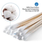 Wood Handle 3  Sterile Cotton Swabs Q-tips Cleaning Applicators High Absorbent