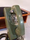    1973 Vintage Bell Phone Rotary Wall Telephone Avocado Green Retro 70s