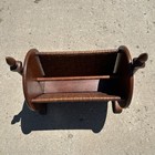 Antique Old Hickory Furniture Co  Martinsville Indiana Newspaper Stand Woven
