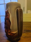 Vintage Mcm Royal Copley Harmony Lane Burgundy Oak Leaf Pottery Vase Planter