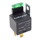2-pack 12v 5-pin Relay With Built In Fuse 30a 40a Auto Metal Mounting Tab Spst