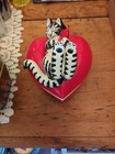 Sigma Tastesetter B Kliba Cat Trinket Box Retired Comical Heart Shaped Ceramic