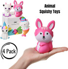 Jumbo Squishies Slow Rising  4 Pack  Squishy Animals  Squeeze Toys For Kids
