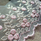 2 Yards Vintage Embroidered Lace Edge Trim Ribbon Wedding Applique Diy Sewing Cr