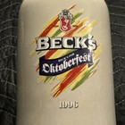 Beck s Oktoberfest 1996 Beer Stein Mug Tankard Stoneware 1 Liter 8   No Chips