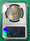 Us Philippines One Peso 1907-s Ngc Ms 61 Lustrous With Gold Tone