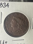 1834 Large Cent Au   Condition Xx074
