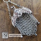 C1890 Sterling Silver Ring Or Dance Chatelaine 5 Accessories Cigar Cutter Whistl