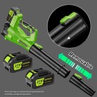 New Cordless Leaf Blower 650cfm 280mph   6 Speed Levels Electric W 2 Batteries
