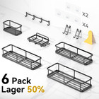 Shower Caddy Adhesive  100  Rustproof Shower Organizer With Soap Holder  6 Pack