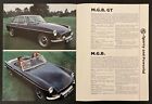 Mint Original  1970 Mg 8 Page Sales Catalog  brochure - Uk Market Mgb Midget