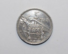 1957 Star  58   5 Pesetas Spain Low Mint 13mm Minted Hi Grade High Value Coin-1