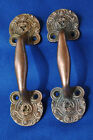 Two-1890s Richardsonian Romanesque Cast Bronze Yale   Towne Sash Lifts-mpls-door