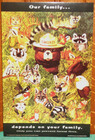 Vtg Smokey Bear Poster    our Family    Depends On Your Family  Cardstock 13x20 