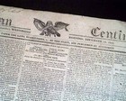 1814 Antique Newspaper Thomas Jefferson Letter Louisiana Purchase War Of 1812