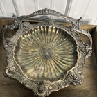 Victorian Era Silver Plated Footed Brides Basket