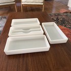 Vintage Mcm Milk Glass Dental Trays Lot Of 5