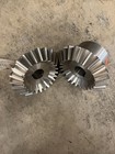 Matched Pair Of Bevel   Miter Gears For 90   Shaft Drive  1 3 8  Slotted Bore