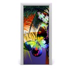3d Home Art Door Wall Self Adhesive Removable Sticker Flowers Colorful Flowers