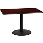 30  X 48  Mahogany Laminate Table Top With Base - Table Height Restaurant Table