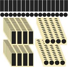 120pcs Match Striker Stickers With Adhesive Round Rectangle Black Paper Sheets