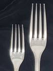 Christofle Perles 5pc Dinner Set Silverplate Flatware Knife Fork Spoon