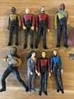 Diamond Select Star Trek Figure Tng Lot Of 8 With Command Chair   Accessories