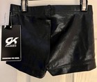Cheer Gk Child Medium Black Mystique Micro Mini Workout Dance Shorts Sz Cm Nwt