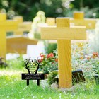Garden Stake Graves Cemetery Decorations Metal Memorial Grave 11 Inch  Black