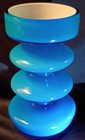 Hooped Glass Vase West German Friedrich Kristallglas Mid Century Vintage Art