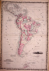 Antique 1862 Map   Patagonia - South America By Johnson   Ward  18x27 