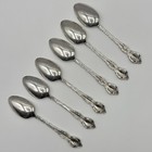 6 Small Spoons International Deep Silver Silverplate Flatware