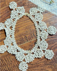 Vintage 1950s Hand Tatted Lace Collar Necklace Bridal Regency Cottagecore White