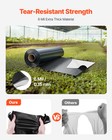 6mil Plastic Sheeting Roll 10 X 100 Ft Heavy Duty Film Black   White