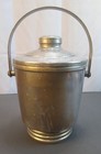 Vintage Mid-century Aluminum Ice Bucket Made In Italy Modern Retro Barware