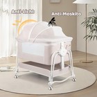 4 In 1 Baby Bassinet Bedside Sleeper rocking Baby Cradle mosquito Net matress