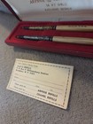Vintage Arpege Chanel No 5 14k Gold Ballpoint Pen Set In Box 