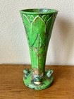 Weller Pottery Dead Mint 11-5 8   coppertone Frog Vase 4 Heads Excellent Glaze