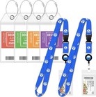 Carnival Luggage Tag Holders 4pk   Lanyards 2pk  Royal Blue