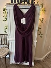 Plum Chiffon Mother Of The Bride groom Formal Evening Gown Dress