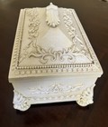 Victorian Ornately Carved Anglo-indian Solid Jewelry  Trinket Box
